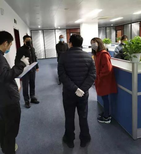 未来科技城管委会到园区检查企业复工情况